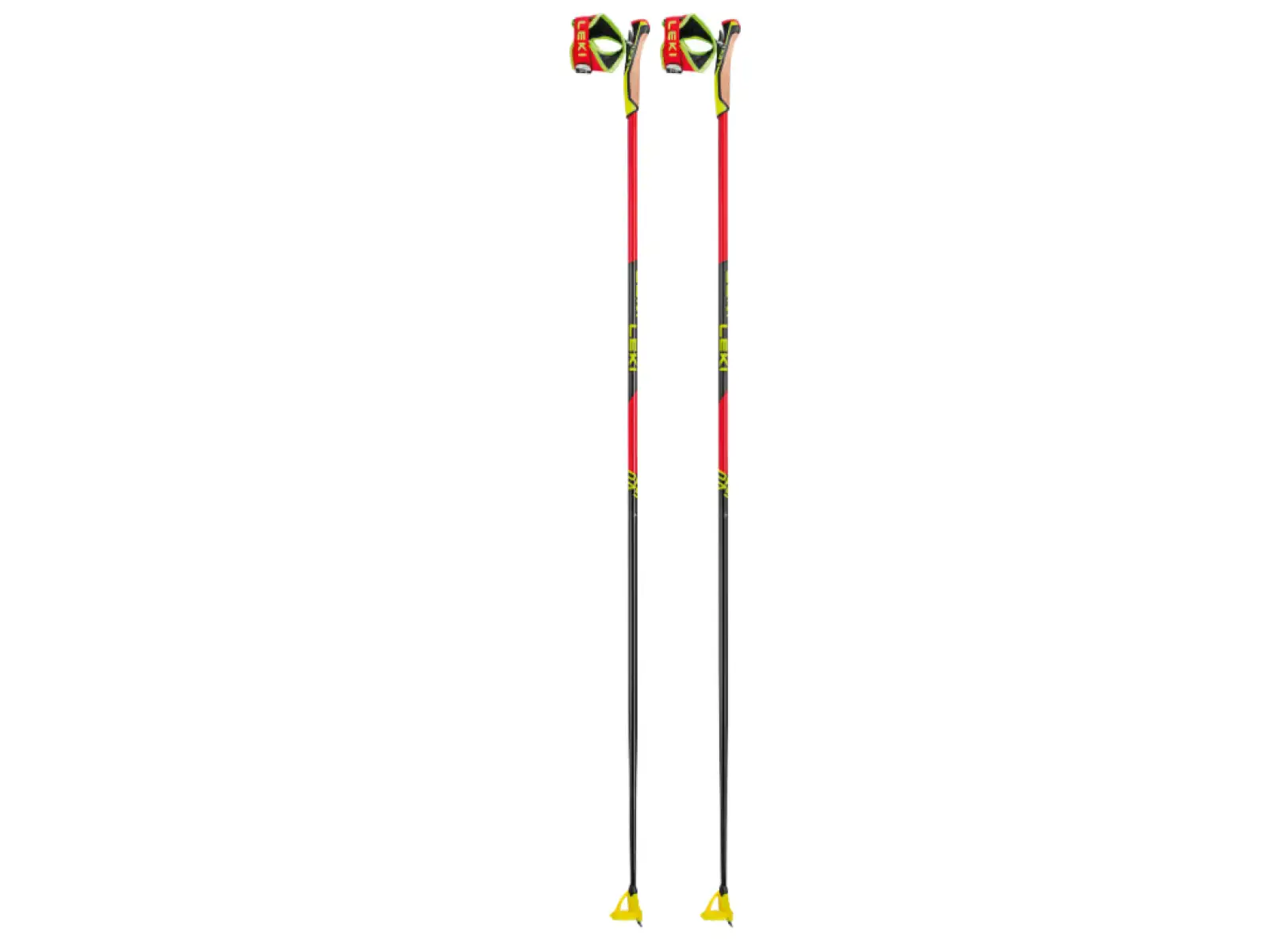 Leki PRC 750 cross-country poles Bright red/Neon yellow/Black