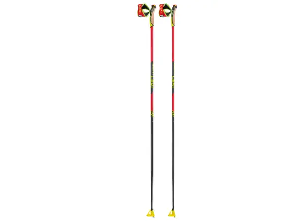 Leki PRC 750 cross-country poles Bright red/Neon yellow/Black