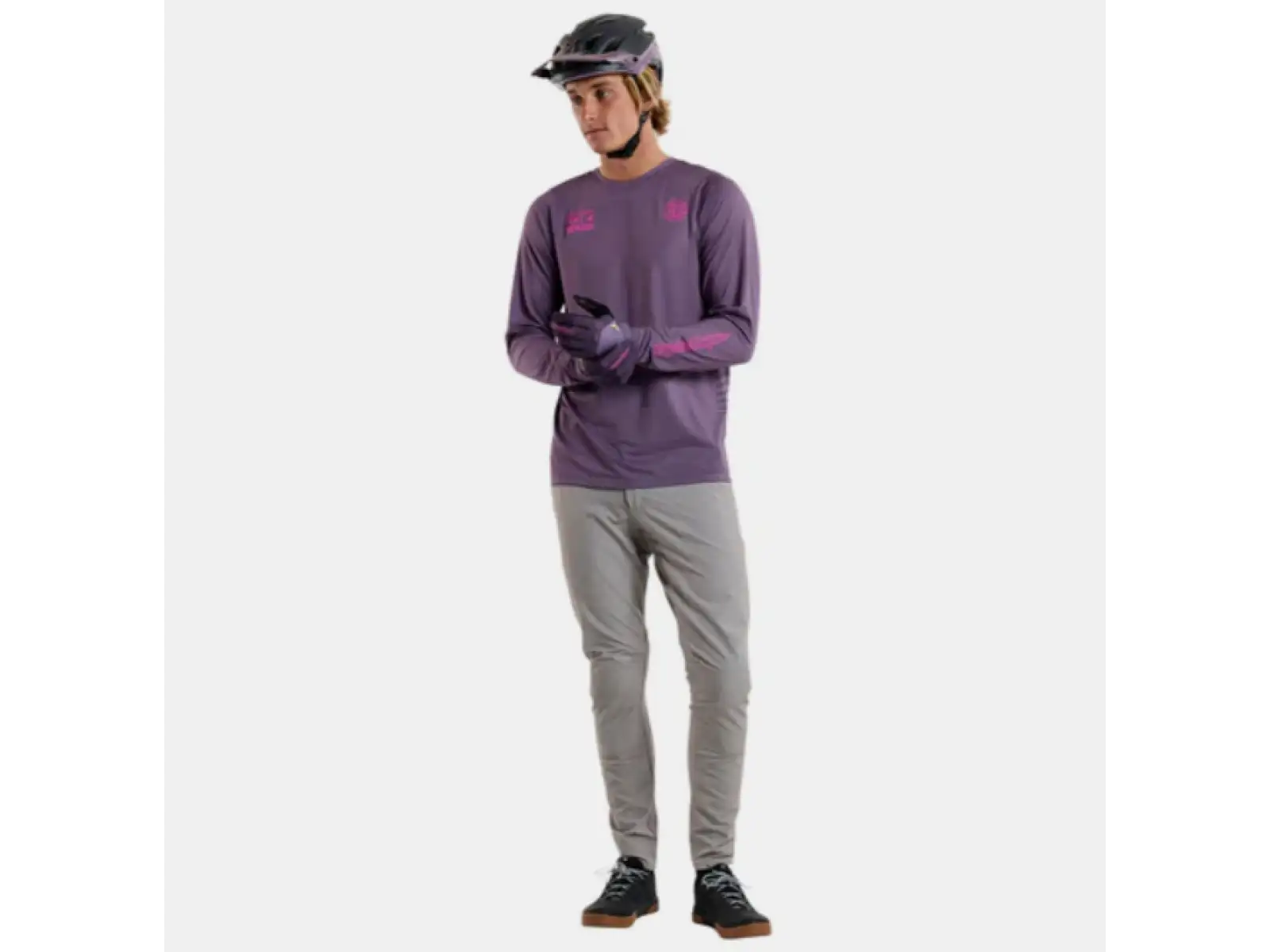Troy Lee Designs Skyline Radioscape men's jersey long sleeve Deep Purple