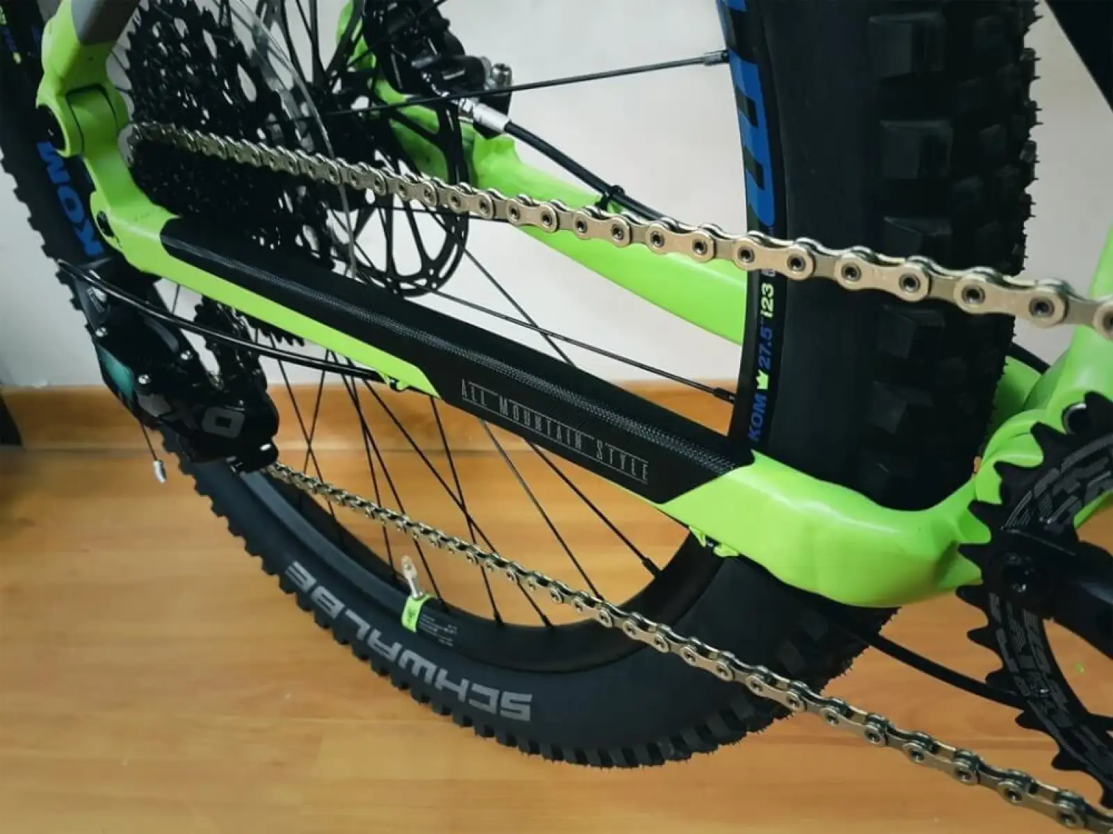 All Mountain Style chain guard protective stickers Black/Silver
