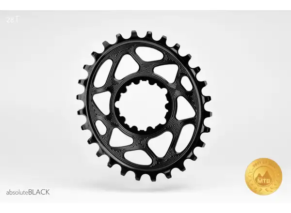 Absolute Black Sram OVAL offset 6mm chainring 28T.