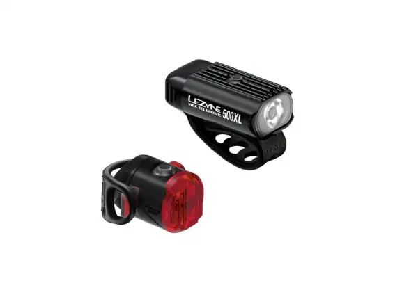 Lezyne Hecto Drive 500XL / Femto USB-C light set Black