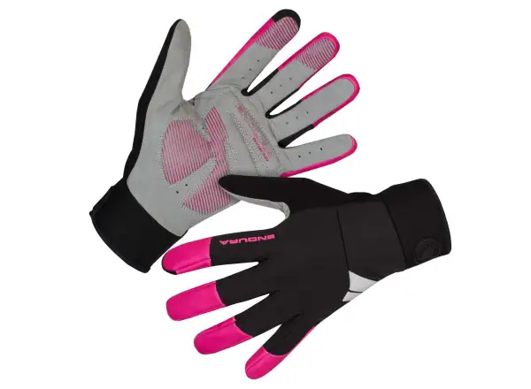 Endura Windchill women's gloves Hi-viz red