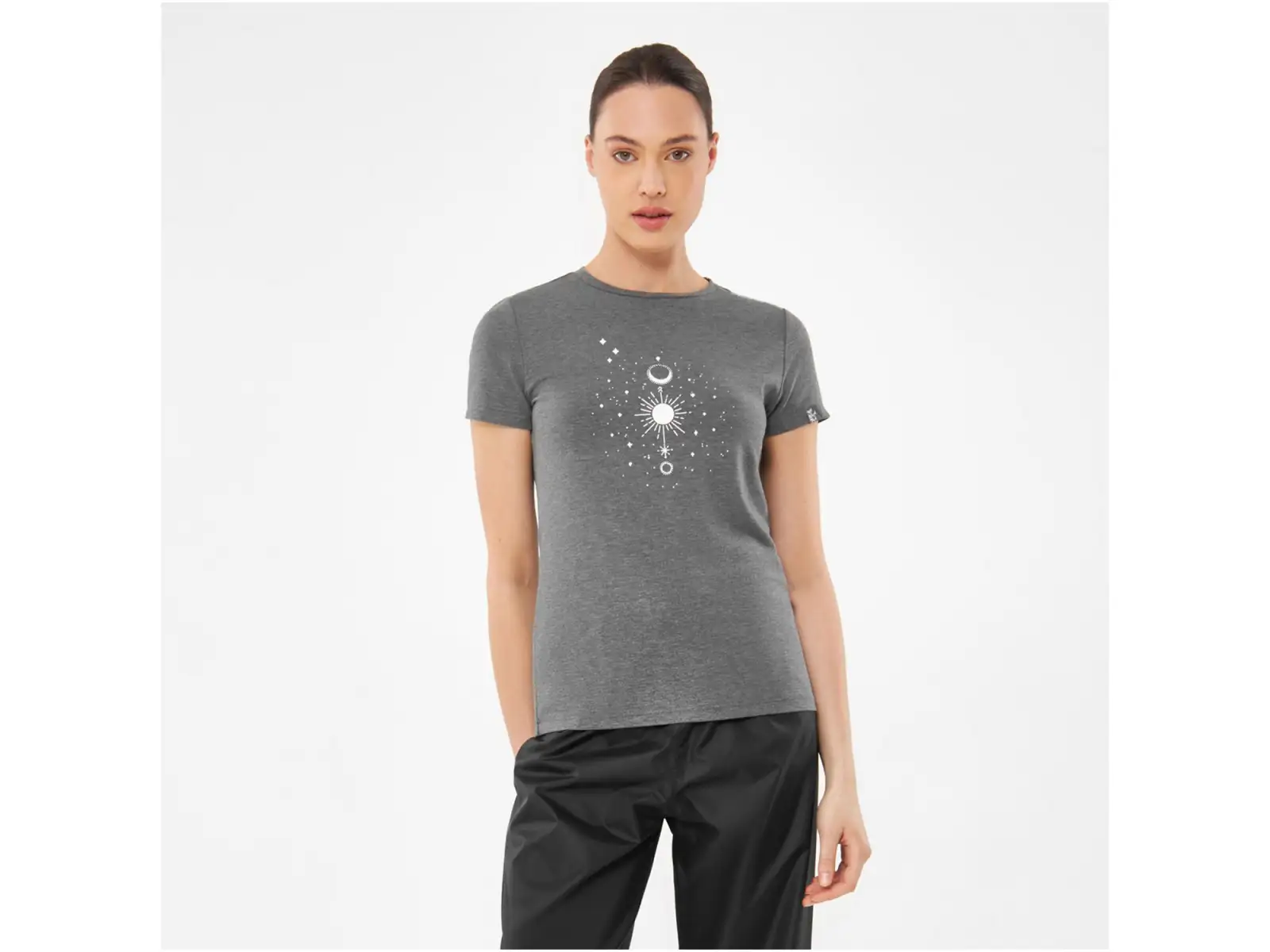 Viking Lako women's T-shirt short sleeve grey/white