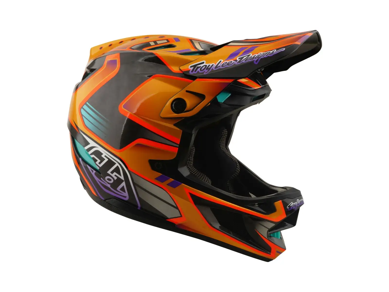 Troy Lee Designs D4 Carbon MIPS helmet Crest Gold