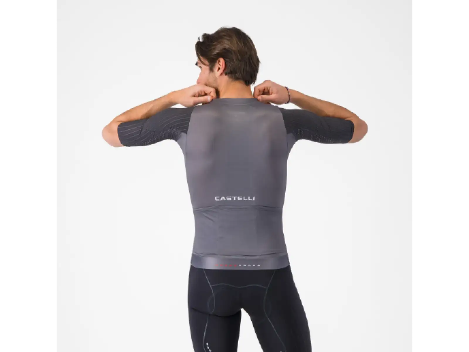 Castelli Aero Race 8S men's jersey short sleeve Smoky Gray