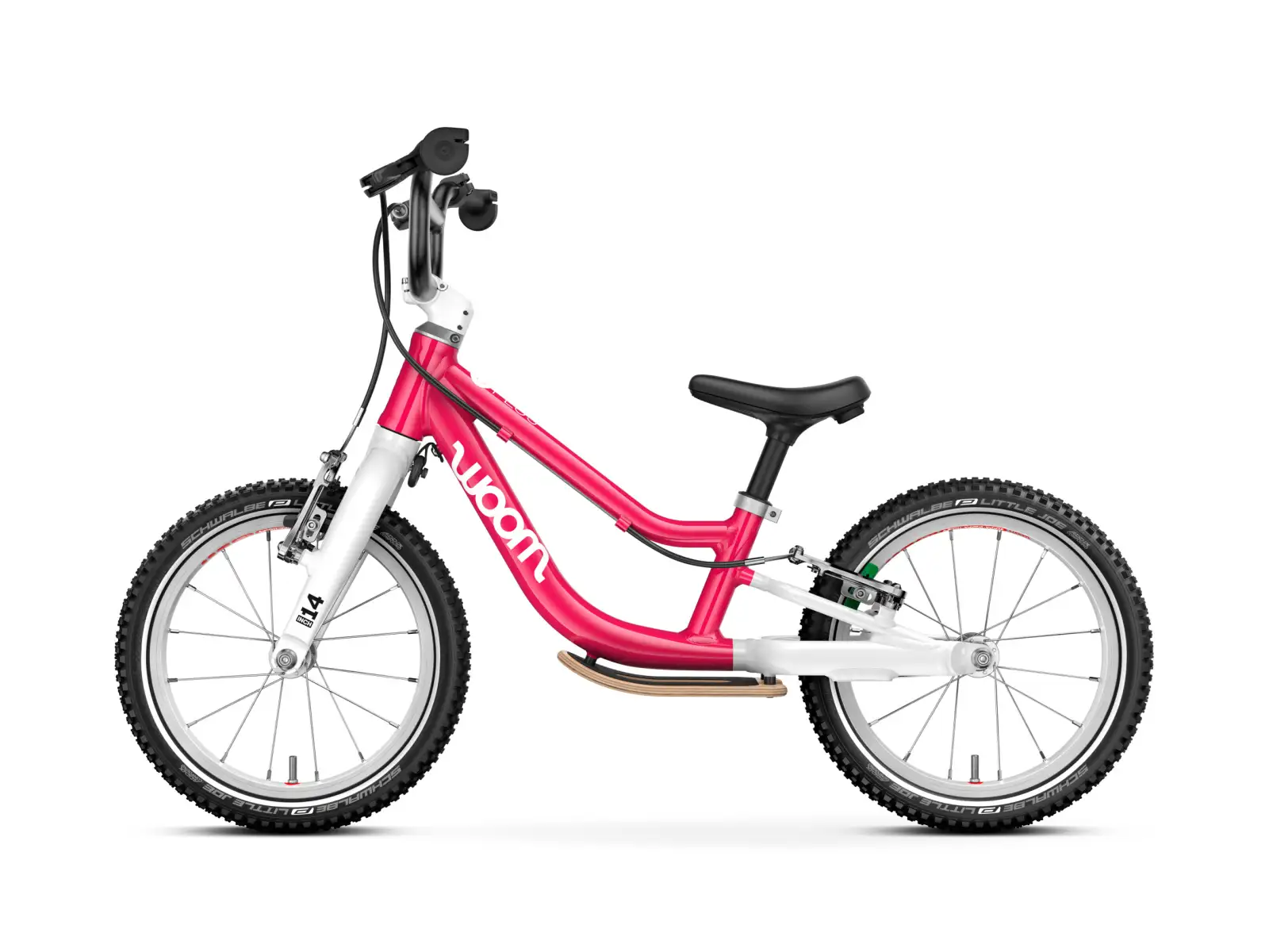 Woom GO 1 Plus children's balance bike 14" Hot Pink