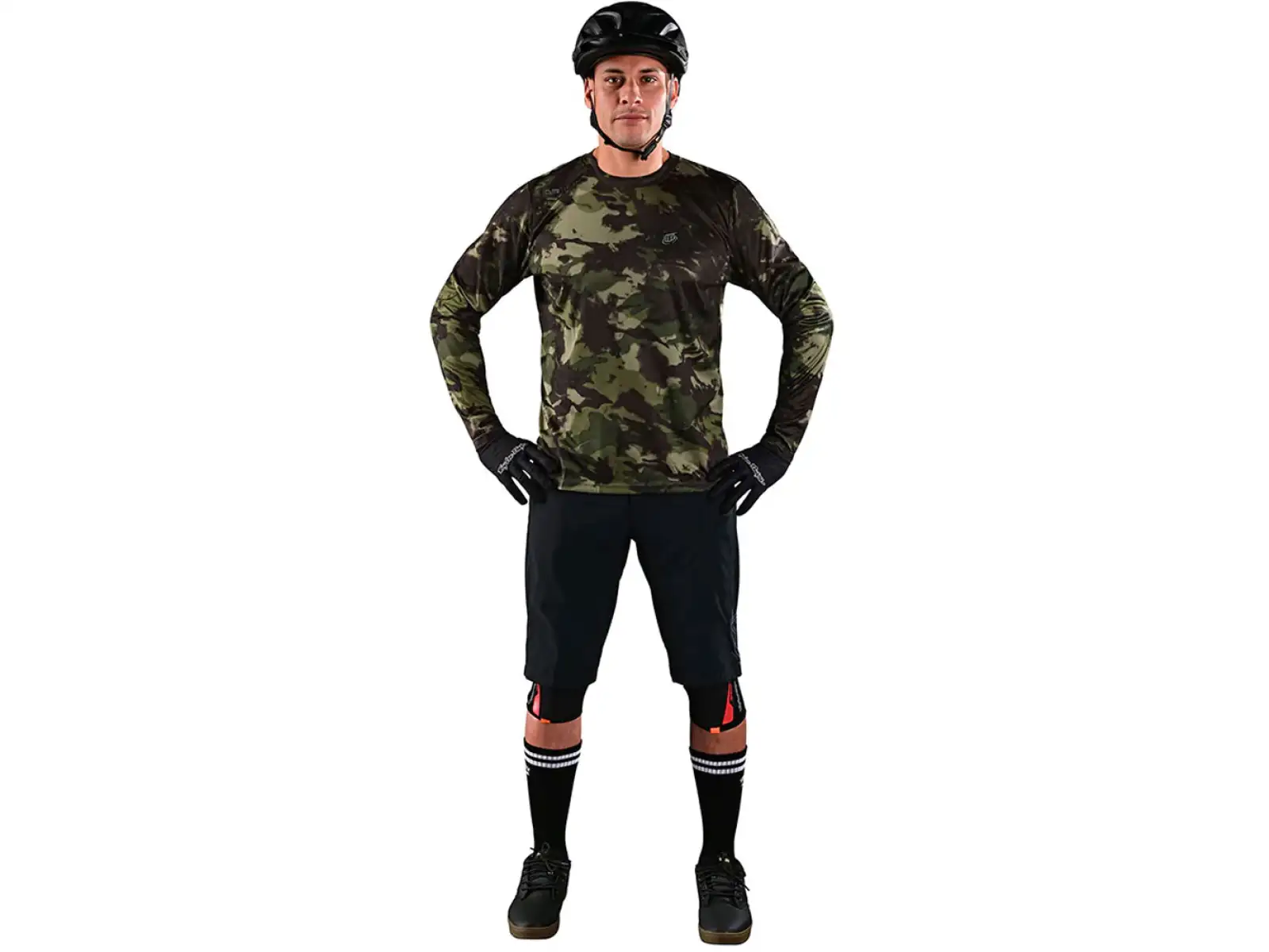 Troy Lee Designs Flowline men's jersey long sleeve Covert army green