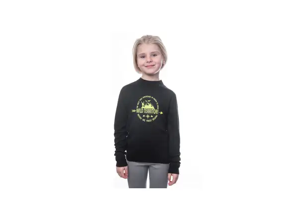 Sensor Merino DF Territory children's long sleeve shirt black