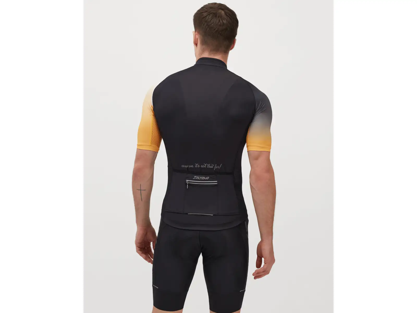 Silvini Mazzano men's jersey short sleeve black/yellow