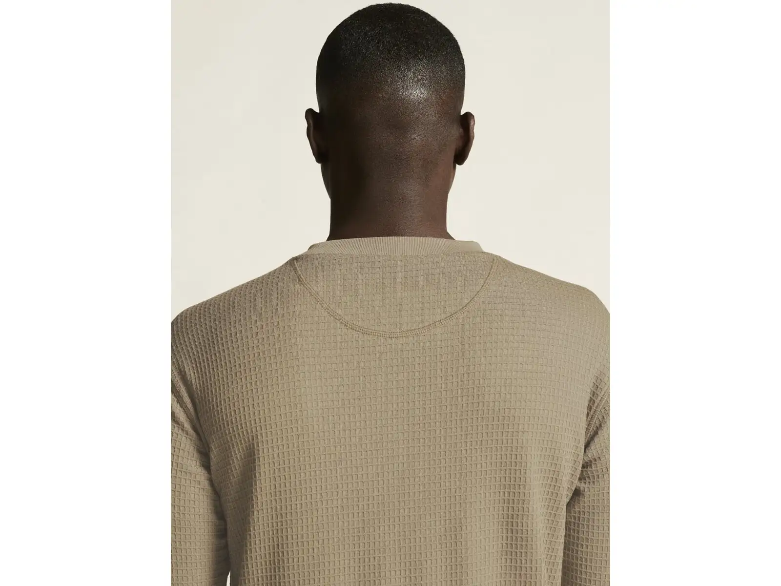 Craft Wool Waffle men's shirt long sleeve beige