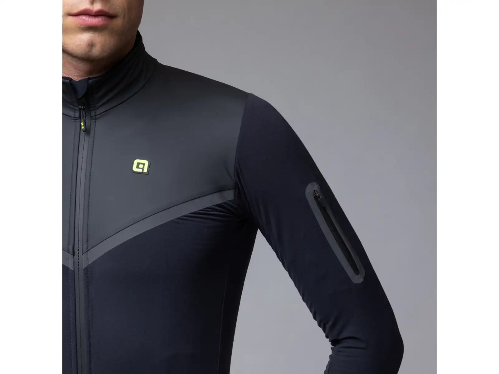 Alé R-EV1 Wool Speed men's winter cycling jacket Black