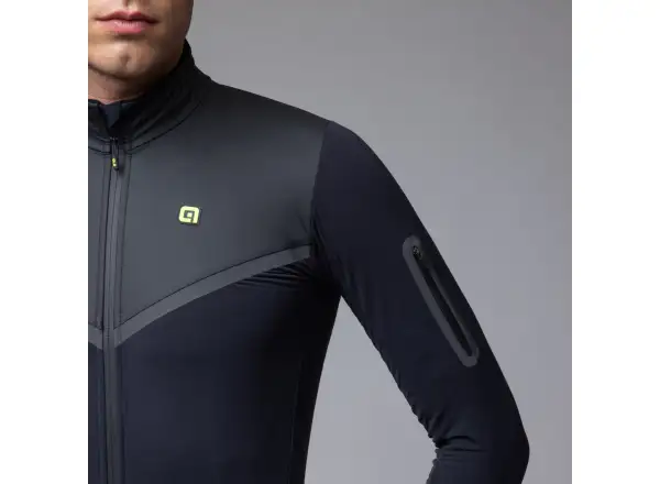 Alé R-EV1 Wool Speed men's winter cycling jacket Black