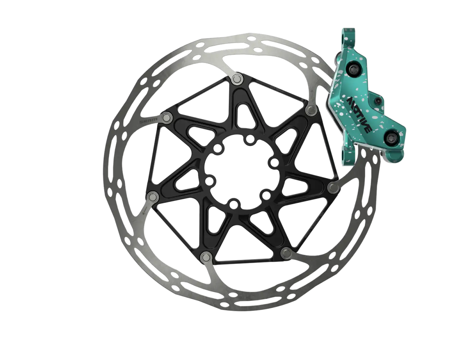 Sram Motive Ultimate Stealth Teal Splatter Expert Kit disc brake set