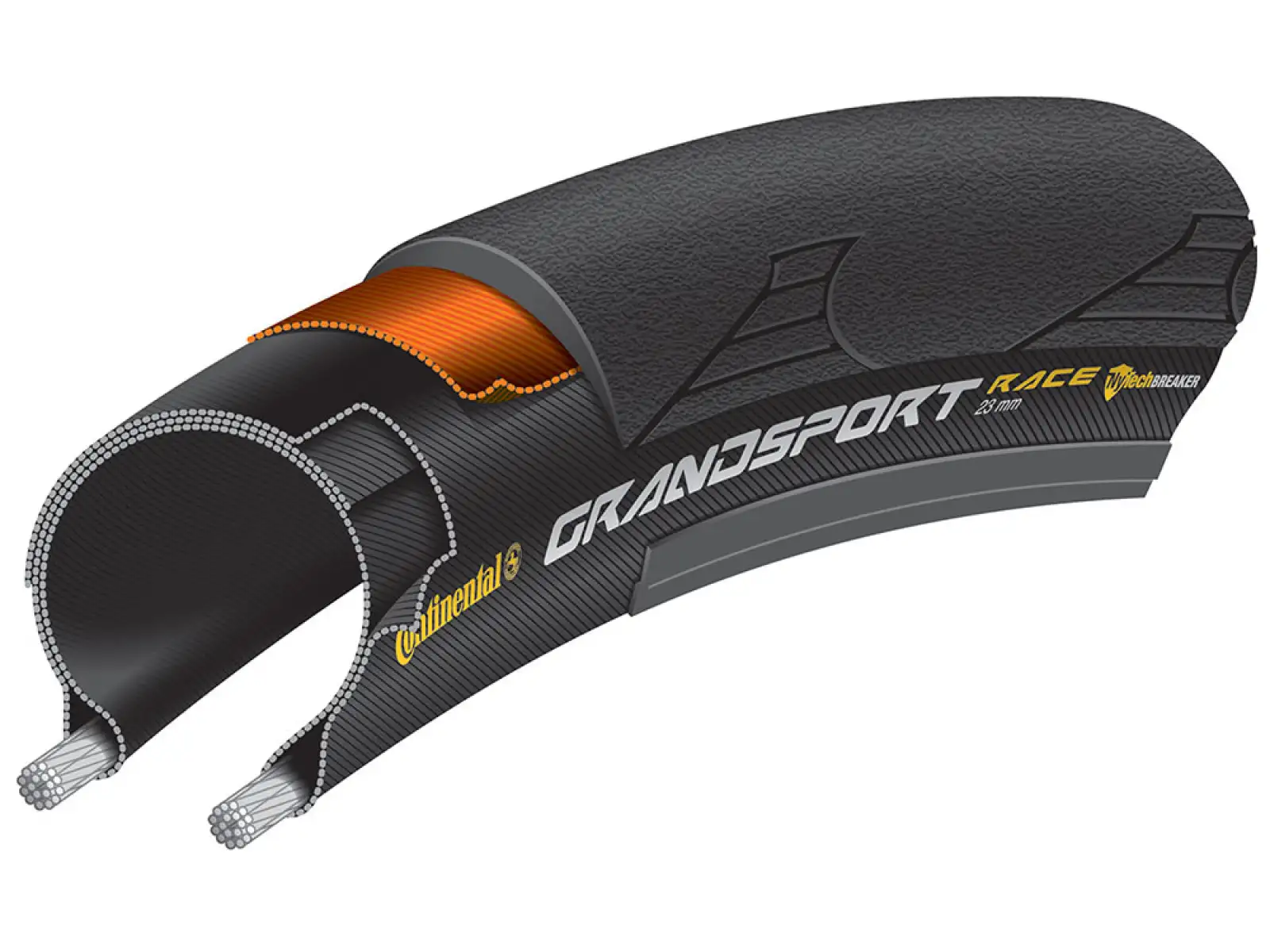 Continental Grand Sport Race road tire kevlar Black