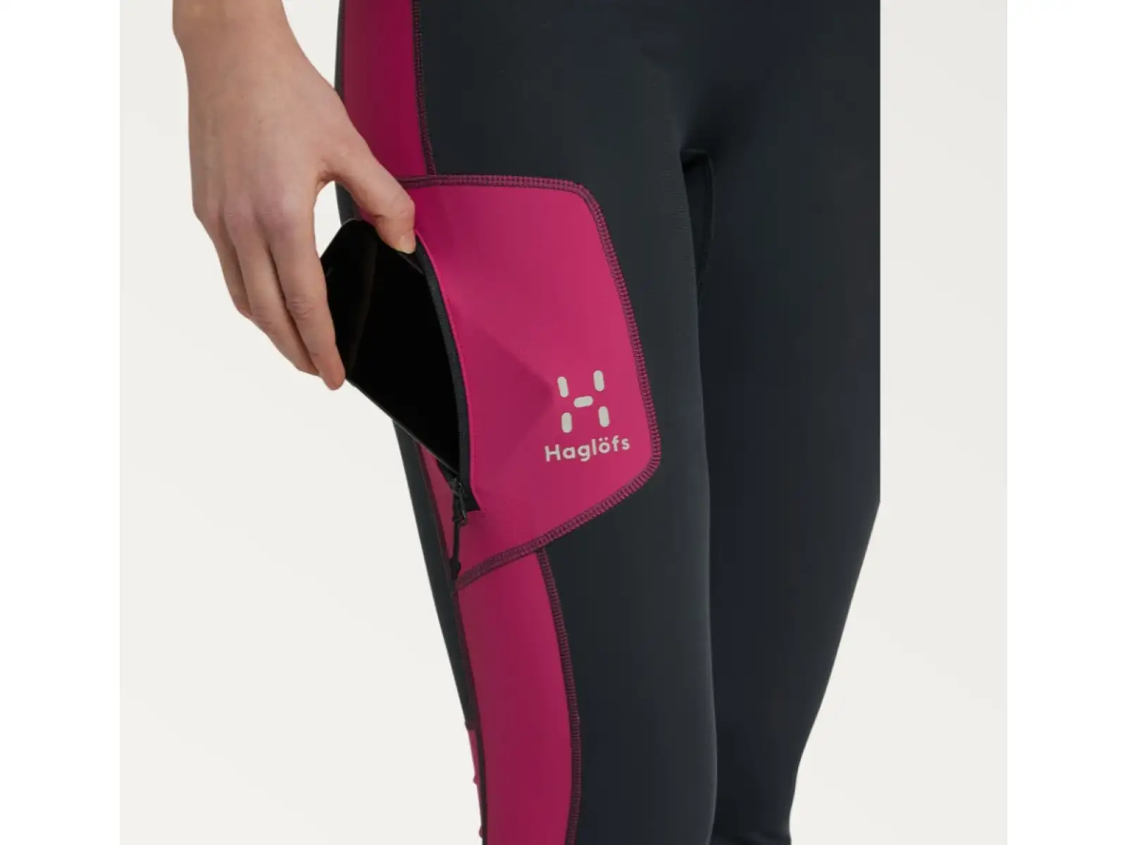 Haglöfs L.I.M Winter women's stretch pants dark grey/pink