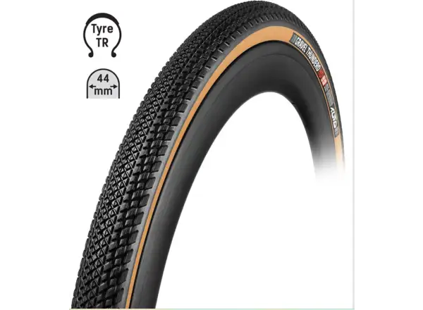Tufo Thundero HD gravel tire 700x44C kevlar black/beige