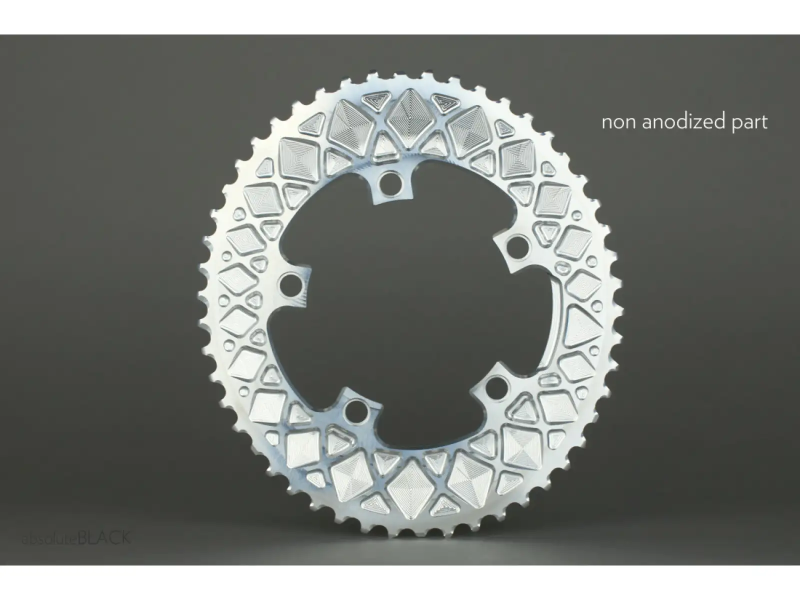Absolute Black OVAL Road 2X 110/5 BCD chainring 52 teeth