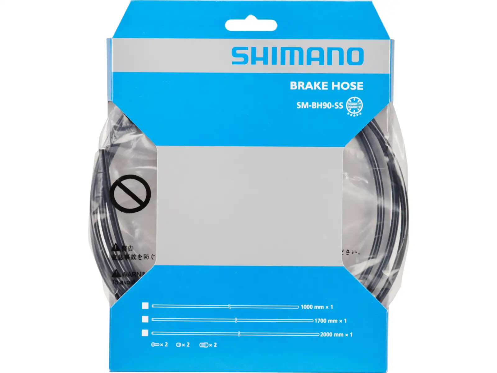 Shimano SM-BH90-SS brake hose 2000 mm, straight – straight, black
