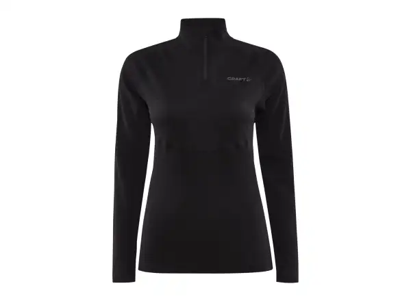 Craft ADV Wool Merino women's long sleeve zip tee black