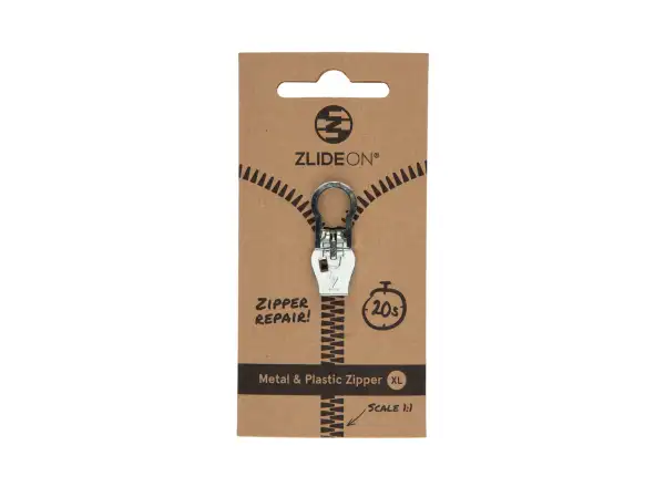 ZlideON repair slider for metal and plastic zippers XL silver