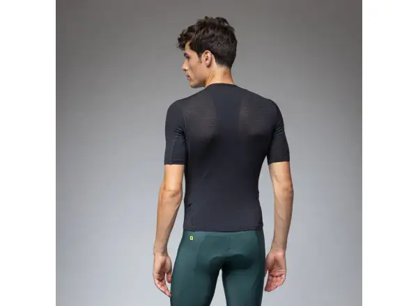 Alé Intimo Merino men's undershirt short sleeve Black