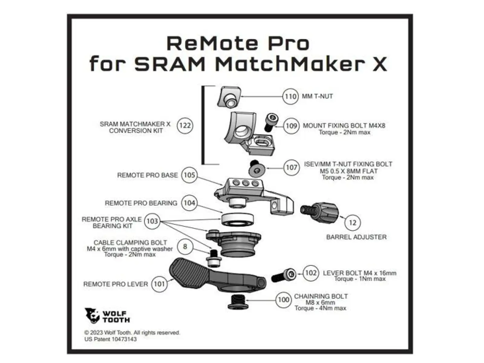 Wolf Tooth ReMote Pro adapter Match Maker