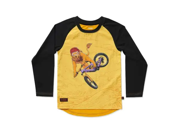 Kids Ride Shotgun Lion Windproof kids jersey long sleeve