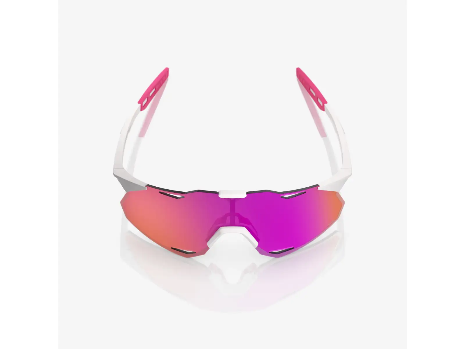 100% Hypercraft XS sports glasses Matte White/Pink/HiPER Vital Pink Mirror Lens