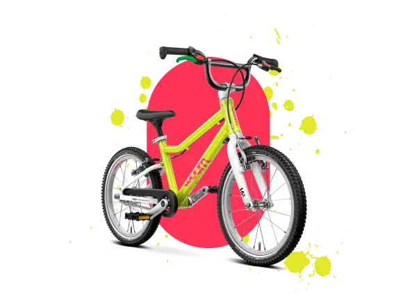 Woom GO 3 kids bike neon lime