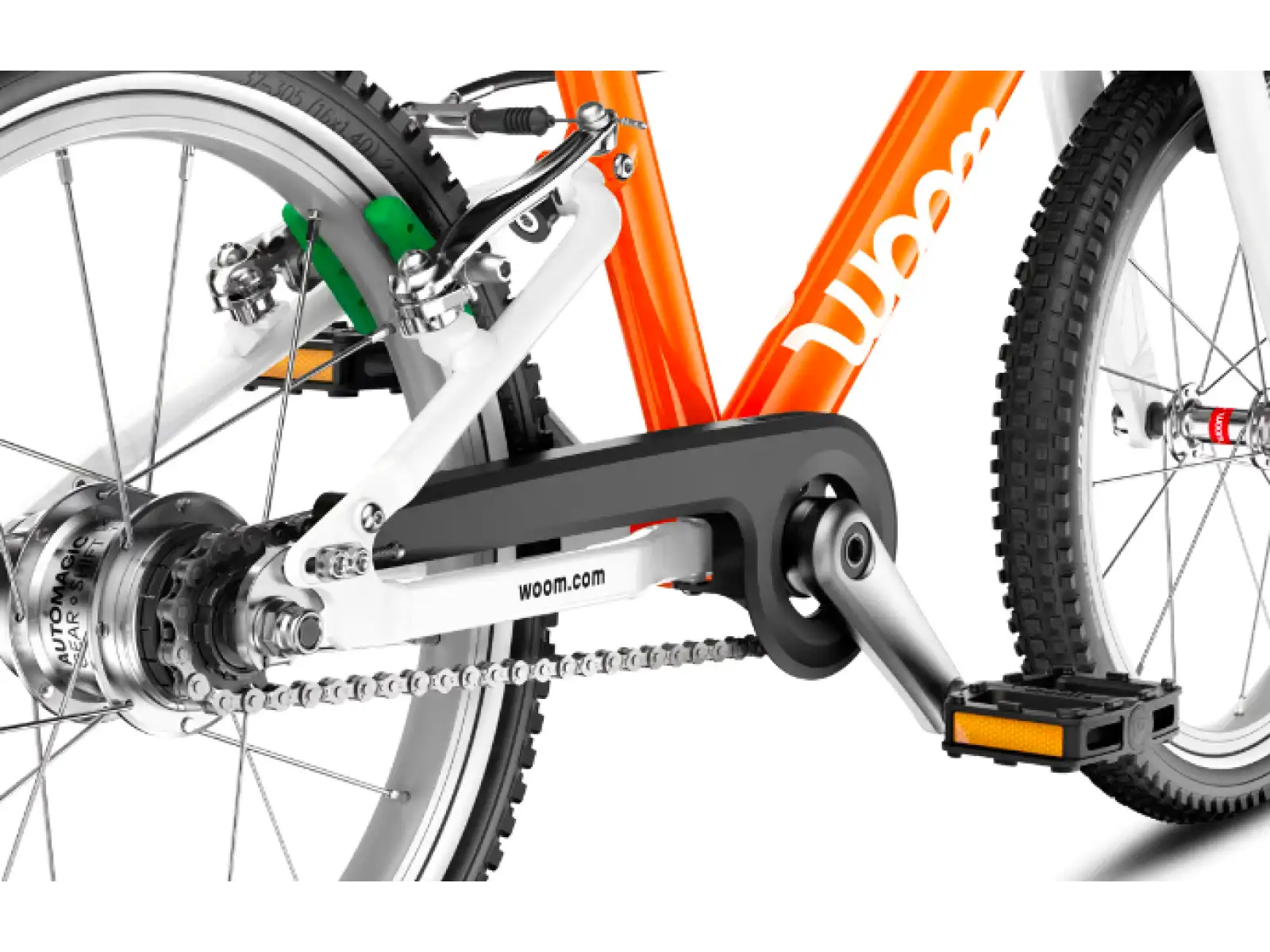 Woom 3 Flame Orange Automagic 16" children's bike