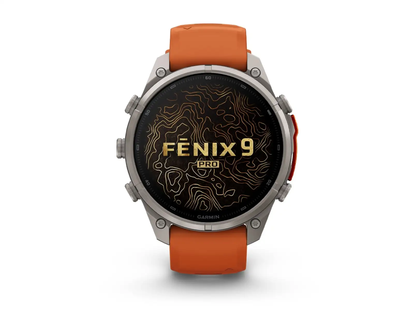 Garmin Fénix 9 Pro inReach 47 mm smart watch Titanium Autumn orange/Spark orange