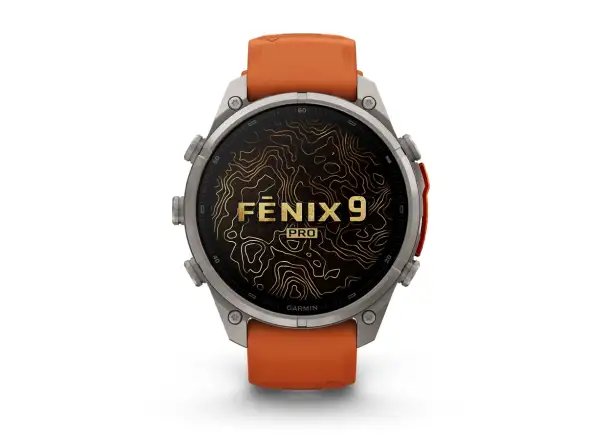 Garmin Fénix 9 Pro inReach 47 mm smart watch Titanium Autumn orange/Spark orange