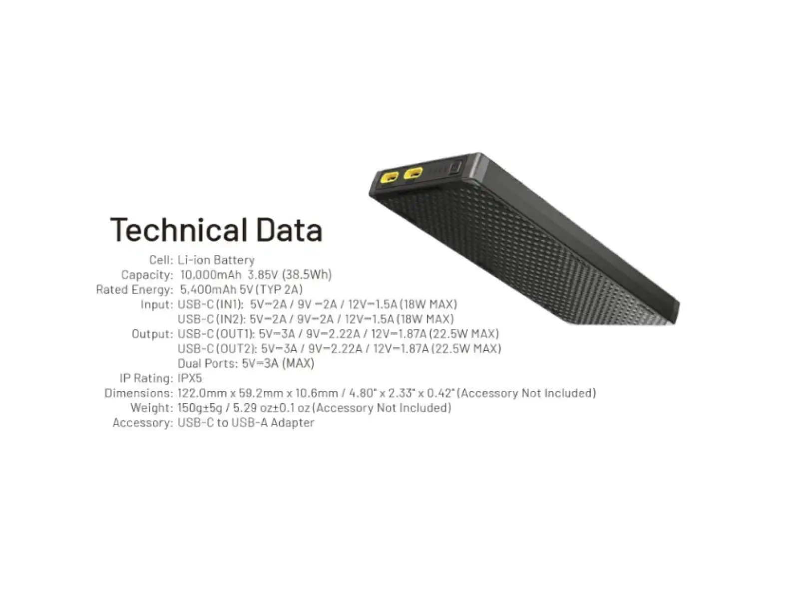 Nitecore high-performance Powerbank NB10000 Gen3