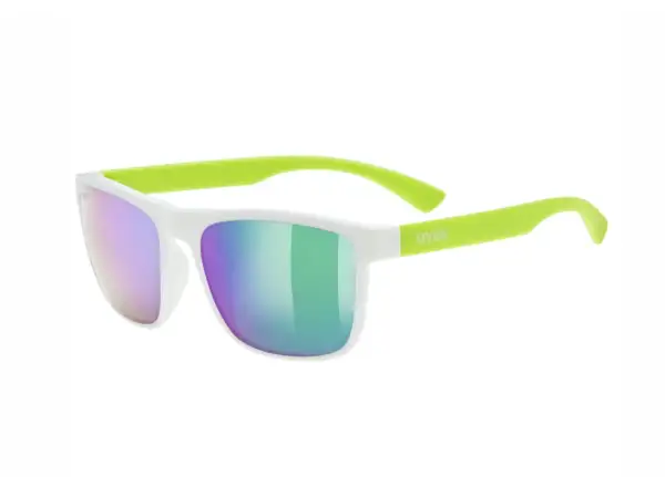Uvex Rookie children's glasses White/Lime Matt/Mirror Green