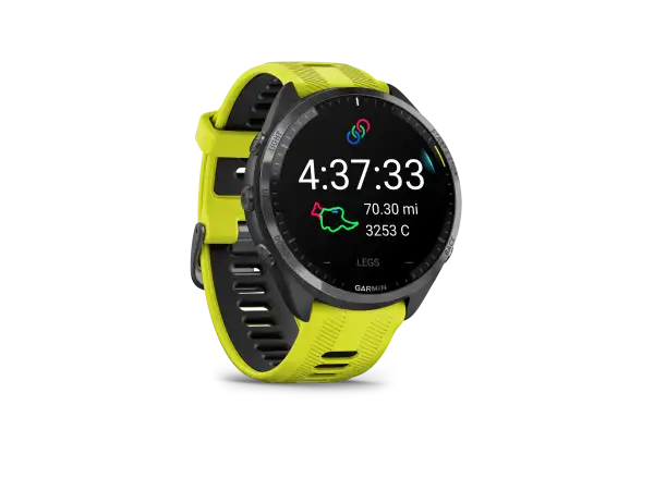 Garmin Forerunner 965 smart watch Carbon Grey Titanium DLC/Yellow