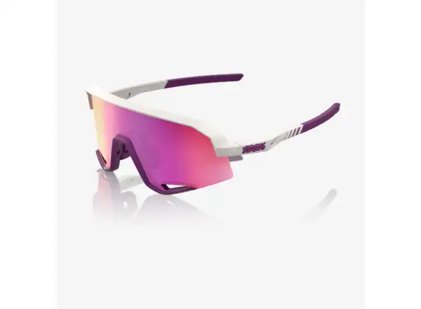 100% Slendale sunglasses Matte Chalk/Purple Multilayer Mirror Lens
