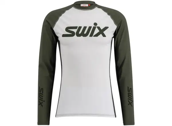 Swix RaceX Dry men's long-sleeve shirt Bright White/Olive