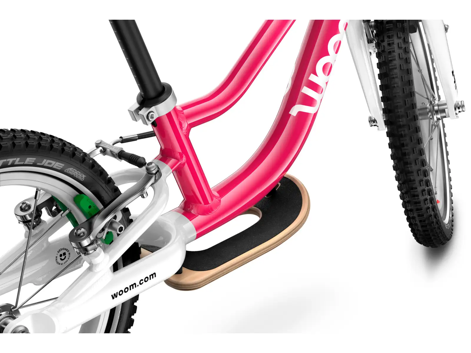 Woom GO 1 Plus children's balance bike 14" Hot Pink