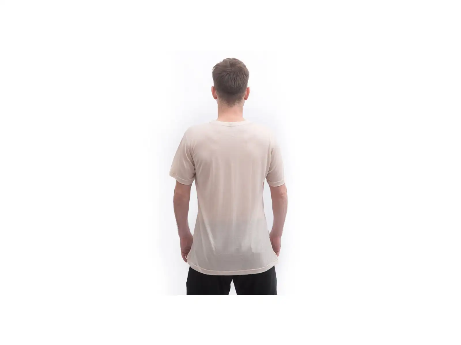 Sensor Merino Lite men's shirt short sleeve Mottled Beige
