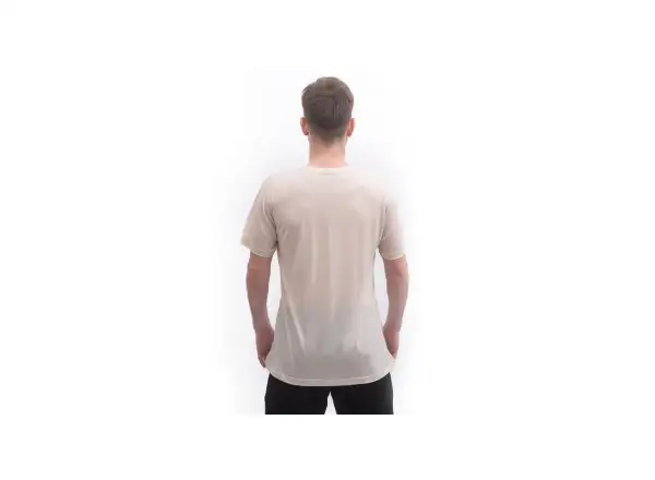 Sensor Merino Lite men's shirt short sleeve Mottled Beige