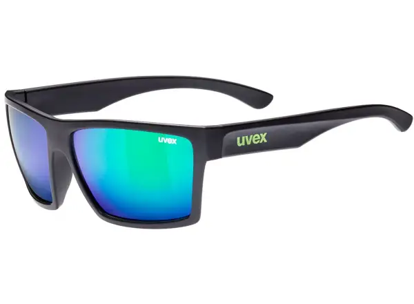 Uvex LGL 29 glasses black matt green/mirror green