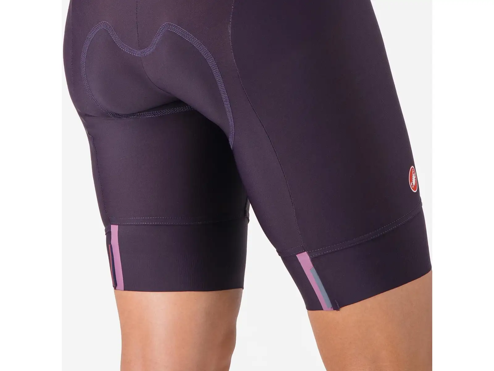 Castelli Prima 2 DT women's shorts with pad and bib Dark Night Shade/Deep Purple