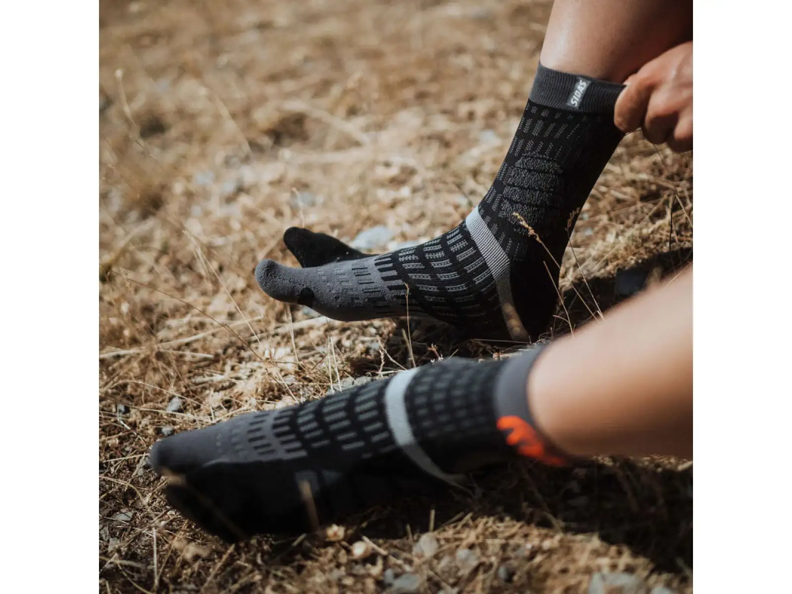 Sidas T-Free Trail running socks Black/Grey