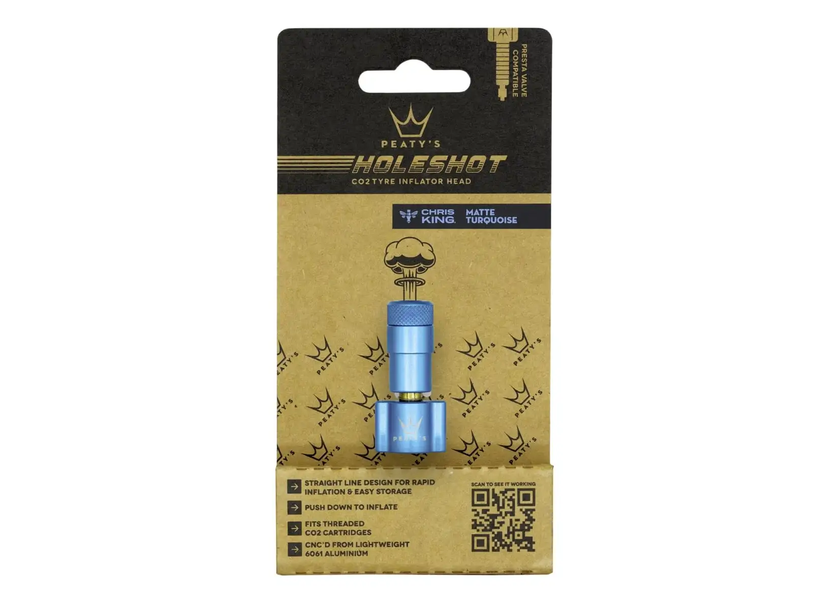 Peatys Holeshot CO2 pump head Turquoise