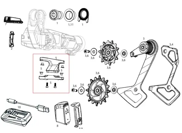Sram RD outer link Red XPLR rear derailleur spare part
