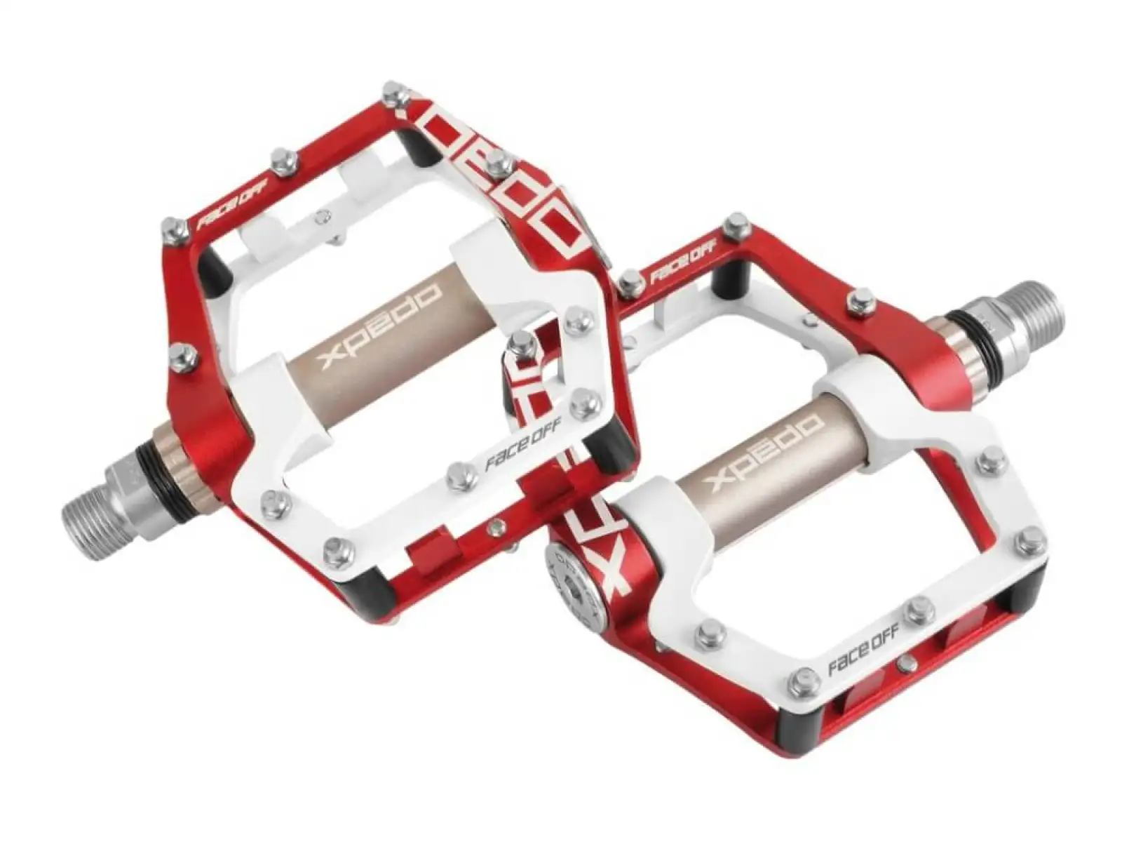 X-pedo Face Off 18 platform pedals red/white