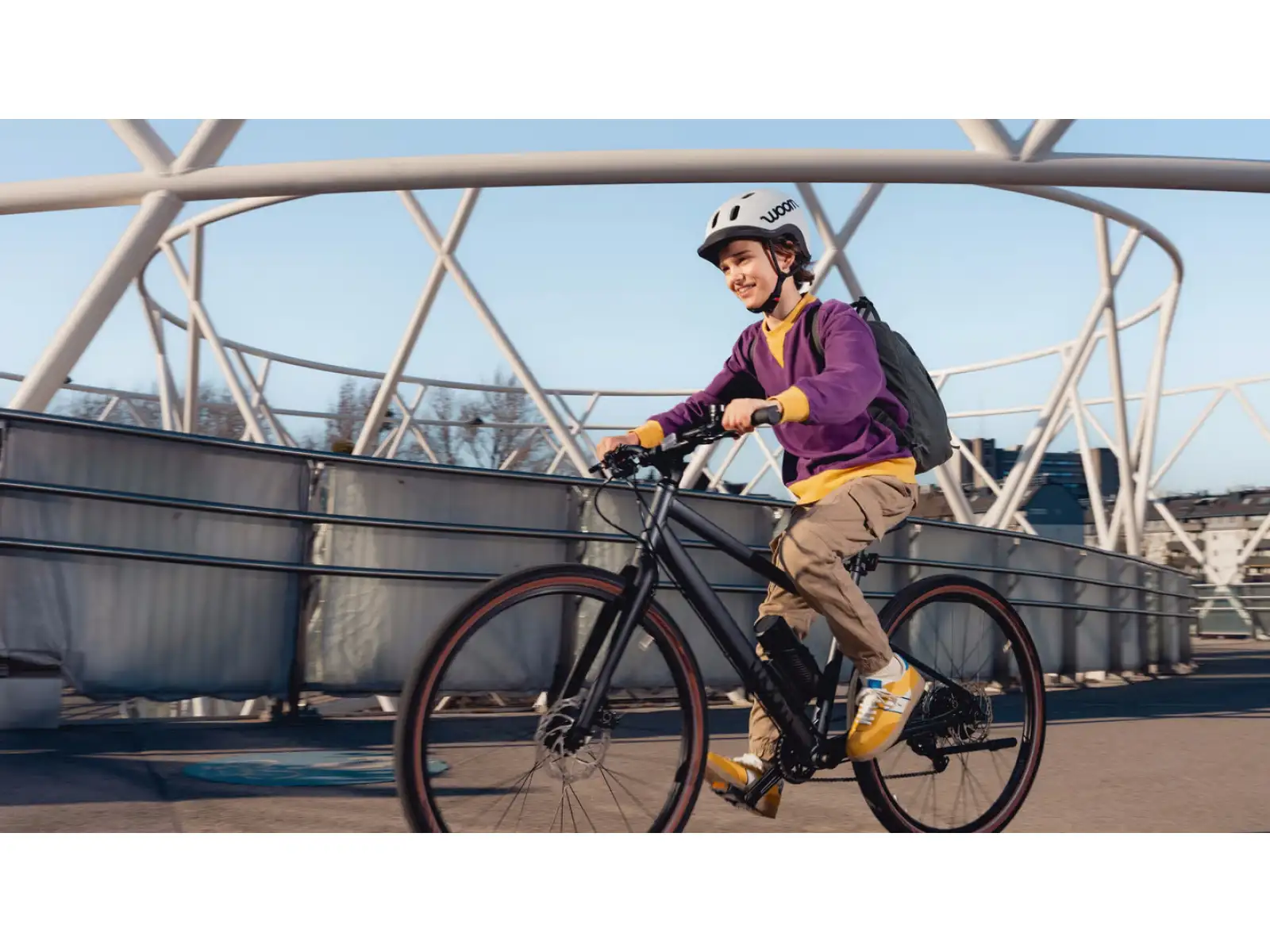 Woom Explore e 5 kids electric bike Graphite Grey