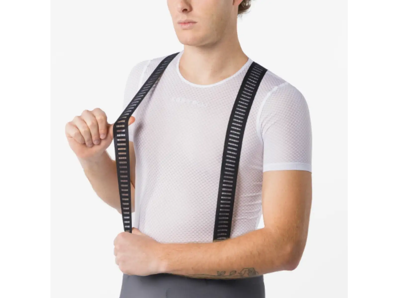 Castelli Espresso 2 men's shorts with pad and bib Smoky Gray
