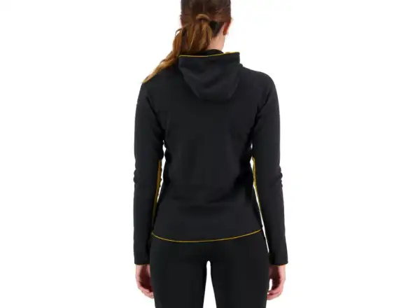 Mons Royale Approach Merino Shift Fleece Hood women's sweatshirt long sleeve black